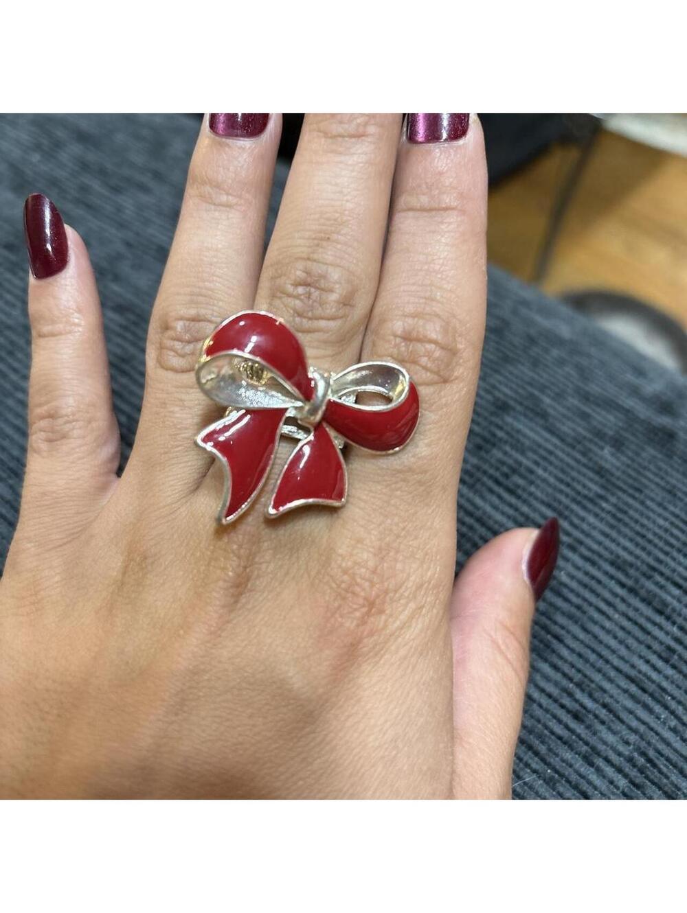 Women's Silver and Red Jewellery